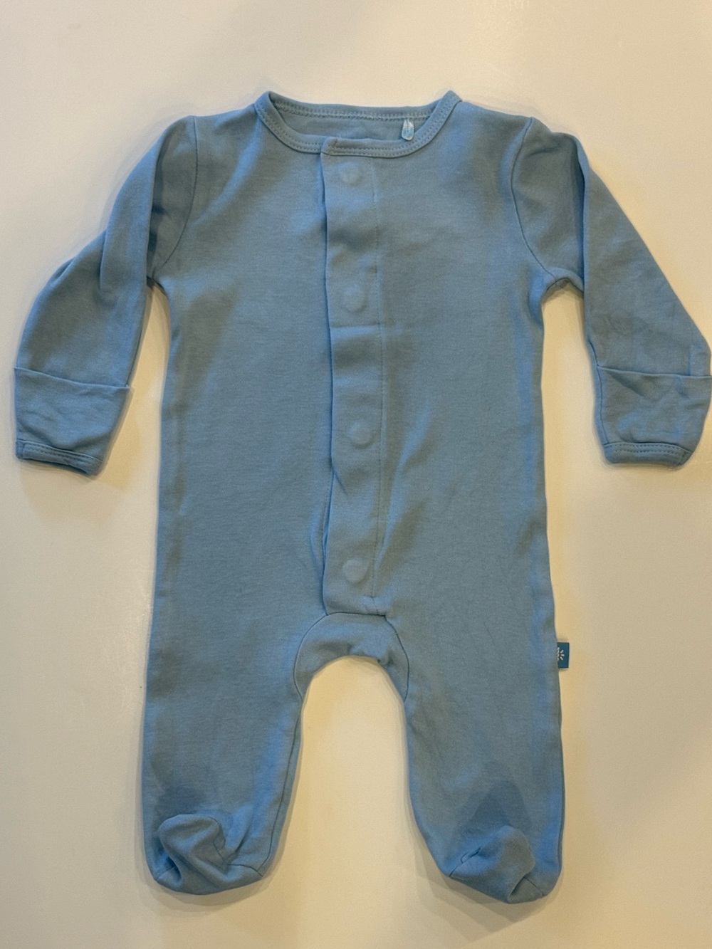 Magnetic Me Organic Cotton Magnetic Footie Sleeper Blue 0–3 Months EUC